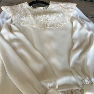 Vintage Ivory Wedding/Party Chiffon Dress